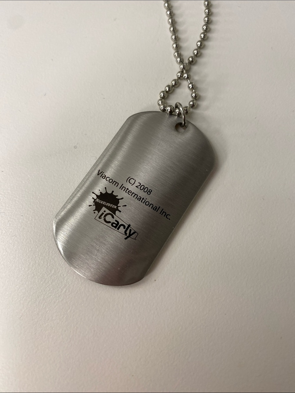 iCarly Cast Dog Tag Necklace by Viacom 2008. Rare - Picture 2 of 4